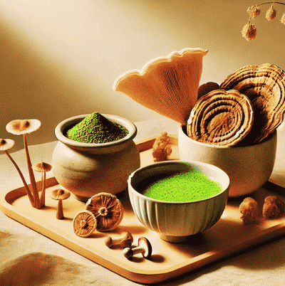 green tea (egcg) & mushroom trio